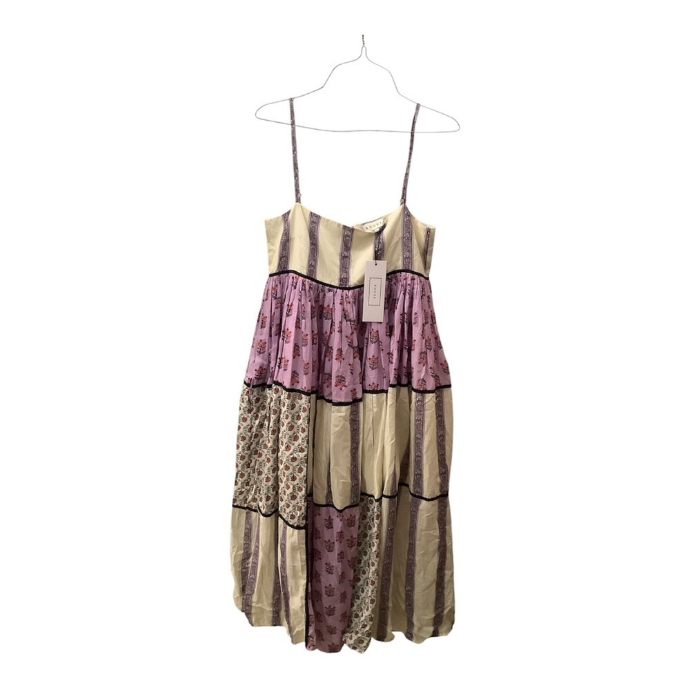 Rhode Resort Saachi Midi Dress Violet Floral Sleeveless Summer Boho Chic Sz.Sm‌ - Picture 4 of 15